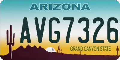 AZ license plate AVG7326