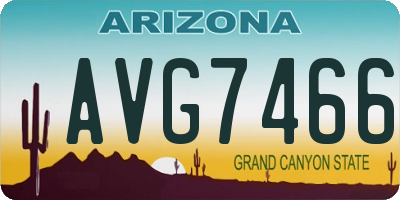 AZ license plate AVG7466