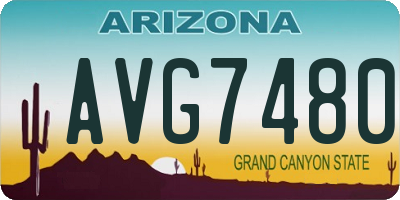 AZ license plate AVG7480