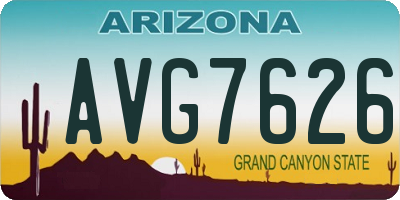 AZ license plate AVG7626