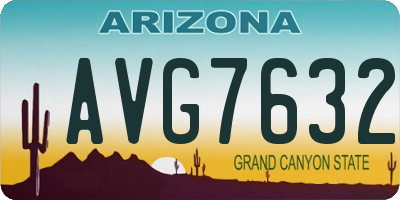 AZ license plate AVG7632