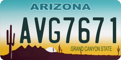 AZ license plate AVG7671