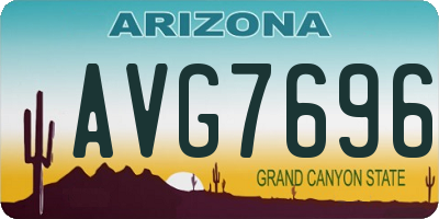 AZ license plate AVG7696