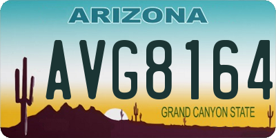 AZ license plate AVG8164