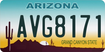 AZ license plate AVG8171