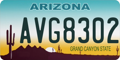 AZ license plate AVG8302