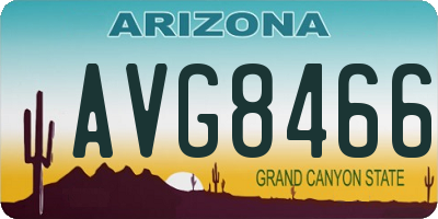 AZ license plate AVG8466