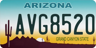 AZ license plate AVG8520