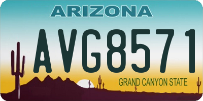 AZ license plate AVG8571