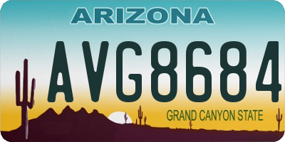 AZ license plate AVG8684