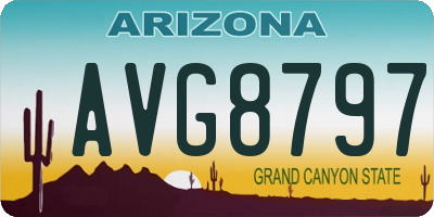 AZ license plate AVG8797