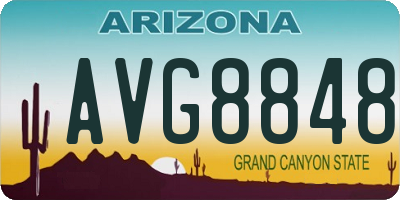 AZ license plate AVG8848