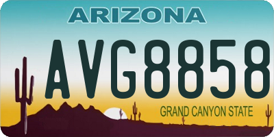 AZ license plate AVG8858