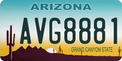 AZ license plate AVG8881
