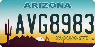 AZ license plate AVG8983