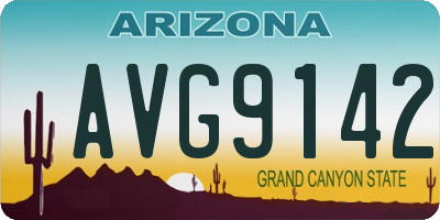 AZ license plate AVG9142