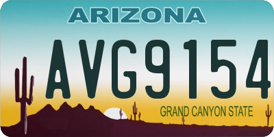 AZ license plate AVG9154