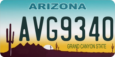 AZ license plate AVG9340