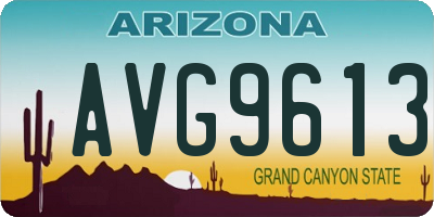 AZ license plate AVG9613