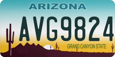 AZ license plate AVG9824