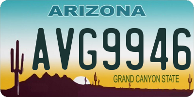 AZ license plate AVG9946