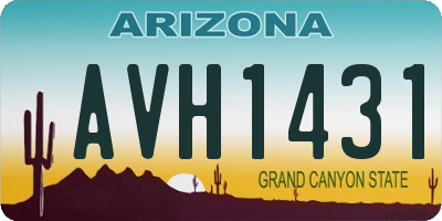 AZ license plate AVH1431