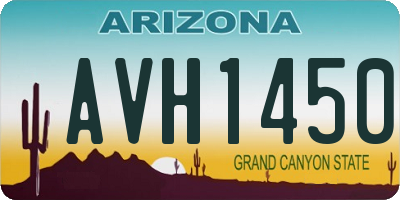 AZ license plate AVH1450
