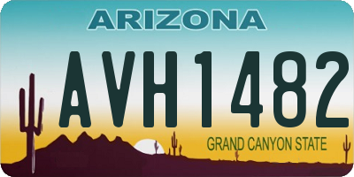 AZ license plate AVH1482
