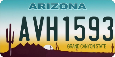 AZ license plate AVH1593