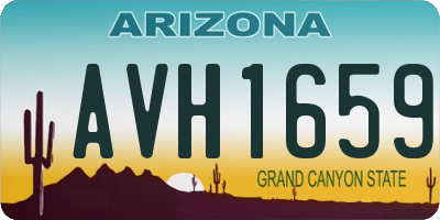 AZ license plate AVH1659