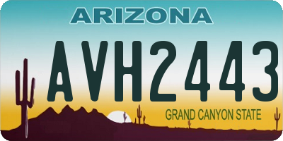 AZ license plate AVH2443