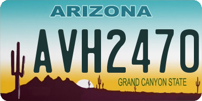 AZ license plate AVH2470