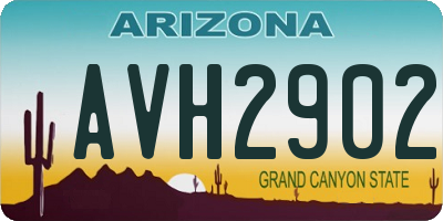 AZ license plate AVH2902