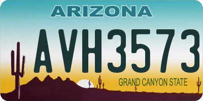 AZ license plate AVH3573