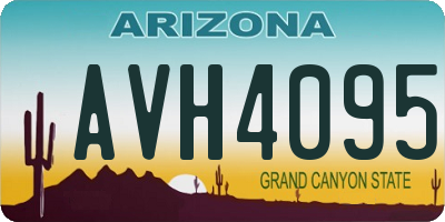 AZ license plate AVH4095