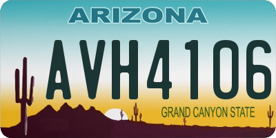AZ license plate AVH4106