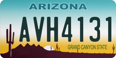 AZ license plate AVH4131