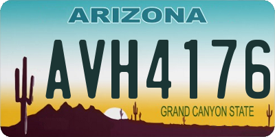 AZ license plate AVH4176