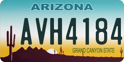 AZ license plate AVH4184