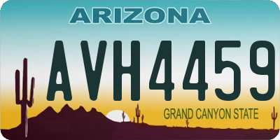 AZ license plate AVH4459