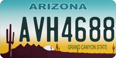 AZ license plate AVH4688