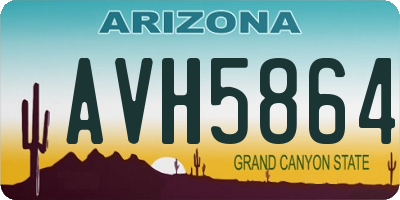 AZ license plate AVH5864