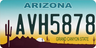 AZ license plate AVH5878