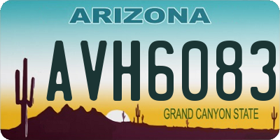 AZ license plate AVH6083