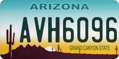 AZ license plate AVH6096