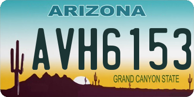 AZ license plate AVH6153