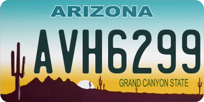 AZ license plate AVH6299