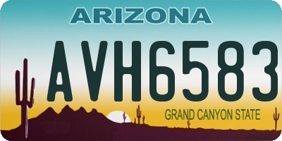 AZ license plate AVH6583