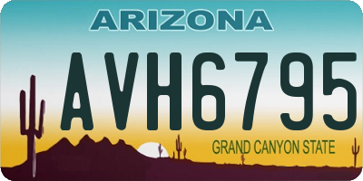 AZ license plate AVH6795