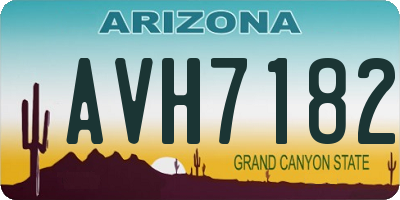 AZ license plate AVH7182